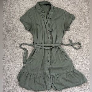 Denim Green Dress